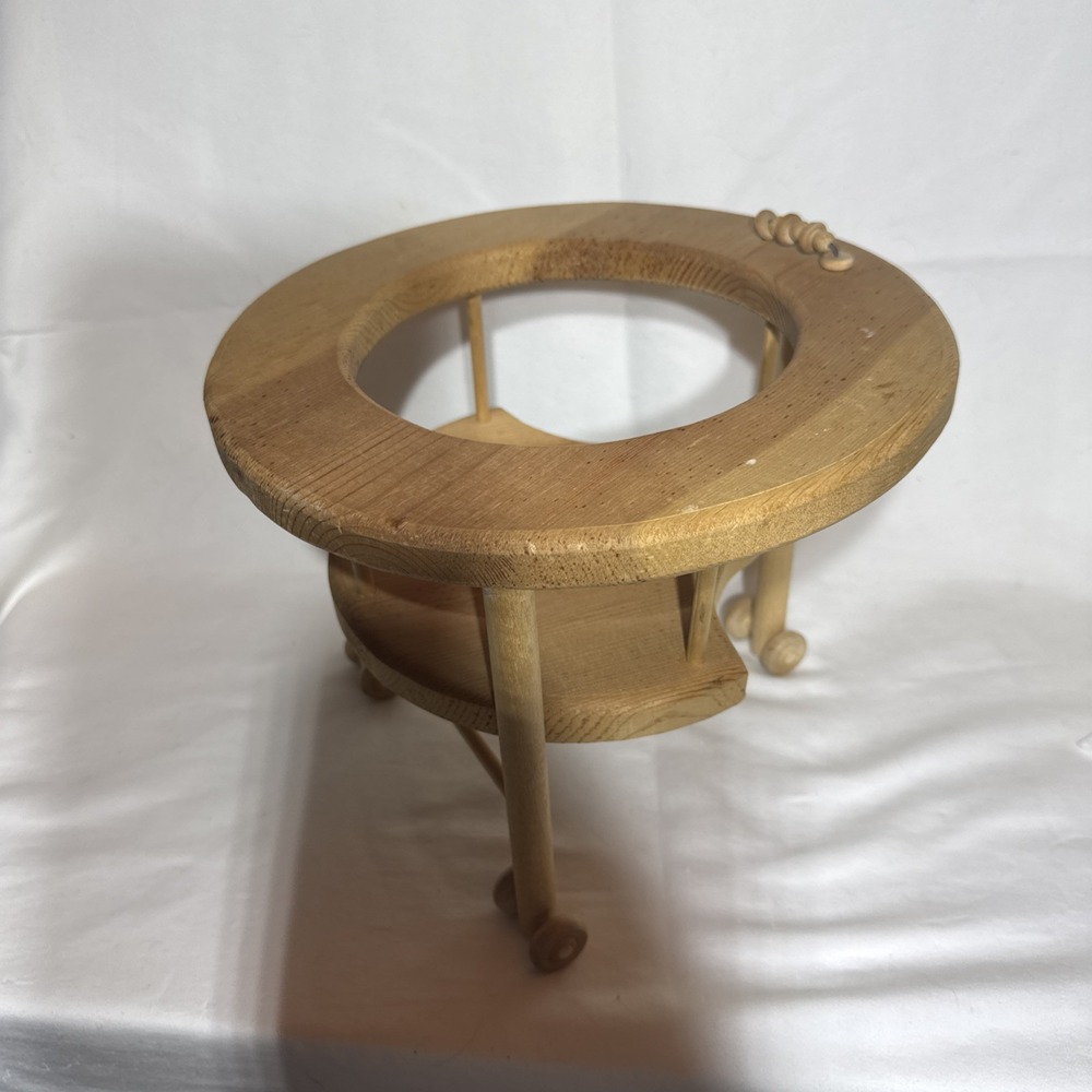 Antique Vintage Primitive Wooden Baby Walker Doll Display Toy Doll Accessory - Picture 6 of 14
